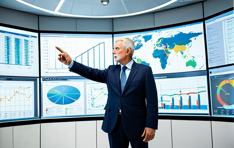 A distinguished, experienced male energy engineer in his 60s, wearing a modest, professional business suit, standing confidently in a modern, bright control room with large interactive digital displays showing intricate smart grid schematics and renewable energy flow charts. He is gesturing with a well-formed hand towards the screen, conveying active consulting and teaching. The room is clean, high-tech, and illuminated by natural light. Professional studio photography, high resolution, sharp focus, perfect anatomy, correct proportions, natural body proportions, proper finger count, natural pose, fully clothed, appropriate attire, modest clothing, professional dress, safe for work, appropriate content, professional.